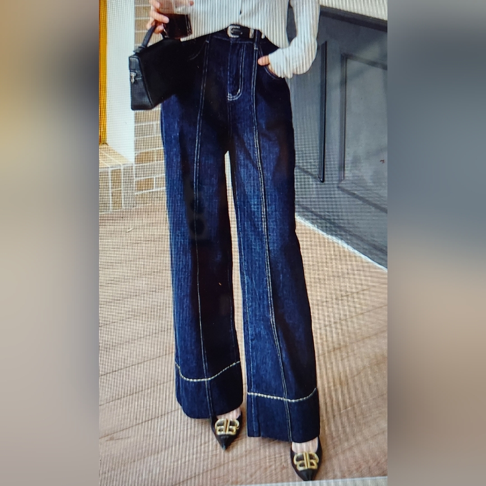 Commense Dark Blue Flare Jeans